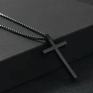 Cross Necklace for Men Women, Cross Chain, Cross Necklace, Silvery Golden Black Cross Necklaces for Men, Mens Cross Necklaces, Cross Pendant