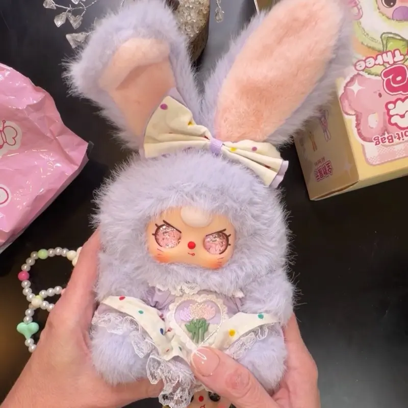 BB3 Macchiato BAG + 80% FACE “Grape Nocturne” Lanyard Mini Rabbit Plush Blind Box