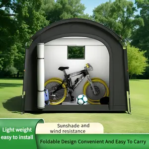 [Suitable for 2-3 Bicycles] Extra Large Outdoor Bicycle Tent - UV Resistant, Suitable for 2-3 Bicycles, Portable and Foldable, Ideal for Garage/Garden Storage, Black
