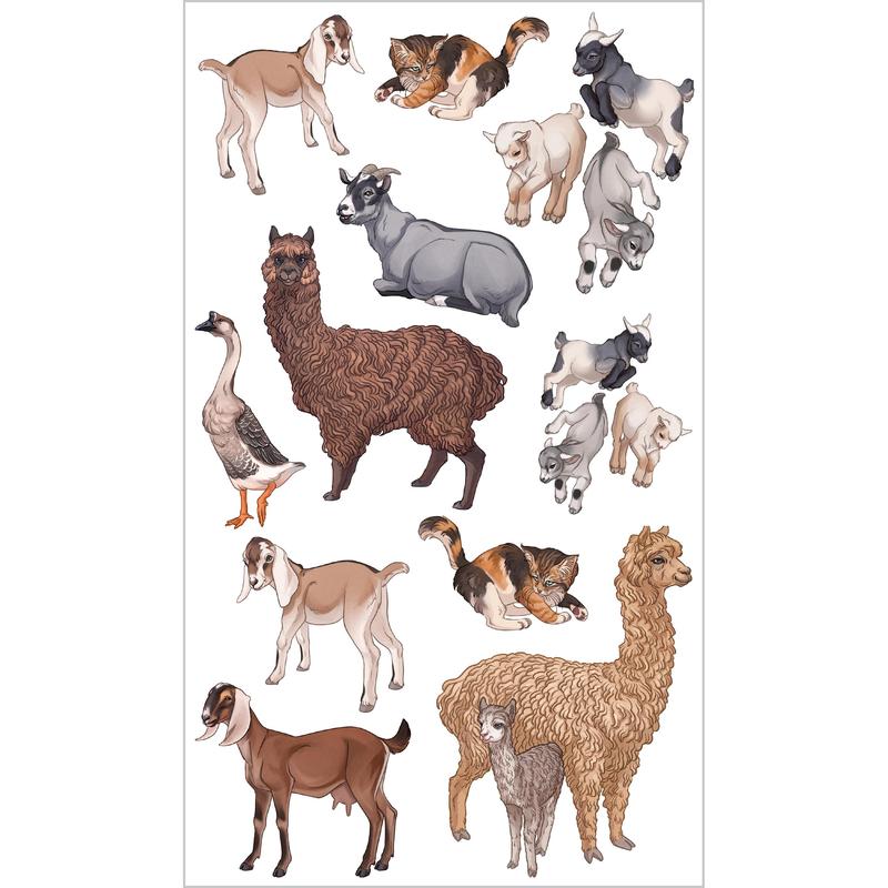 Busy Barnyard of Tattoo Farm Animals