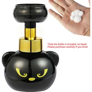 Cute Cat Paw Foam Soap Dispenser, Black Kitty Foaming Pump Bottle Creates Paw-Shaped Foam, Refillable Eco-Friendly Hand Soap Dispenser for Home, Salon, and Bathroom