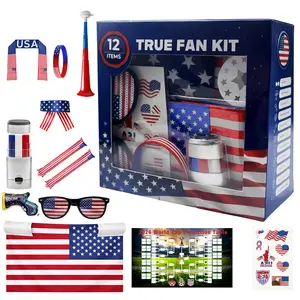 World Cup 12-Piece "True Fan" Gift Pack USA Flag-Themed Accessories, Match Prediction Charts, Exclusively for Football Fans