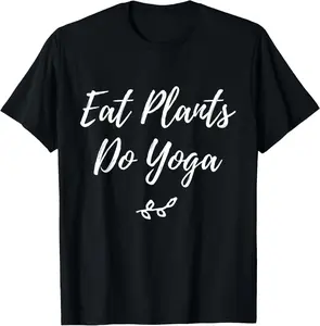 100% cotton Unisex Vegan Plus Vegetarian Yoga T Shirts For Women Men T-Shirt