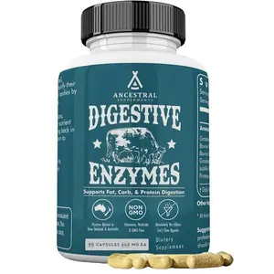 Ancestral Supplements Digestive Enzymes Capsules with Probiotics, Dietary Supplement for Digestive Support & Nutrient Absorption, 90 Count Ancestral Supplements Digestive Enzymes Capsules with Probiotics, Dietary Supplement for Digestive Support & Nutrient Absorption, 90 Count