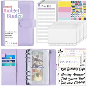 Budget Binder with Money Saving Challenge, Cash Envelopes, Expense Sheets, Challenge Tracker & Labels for Home Office School