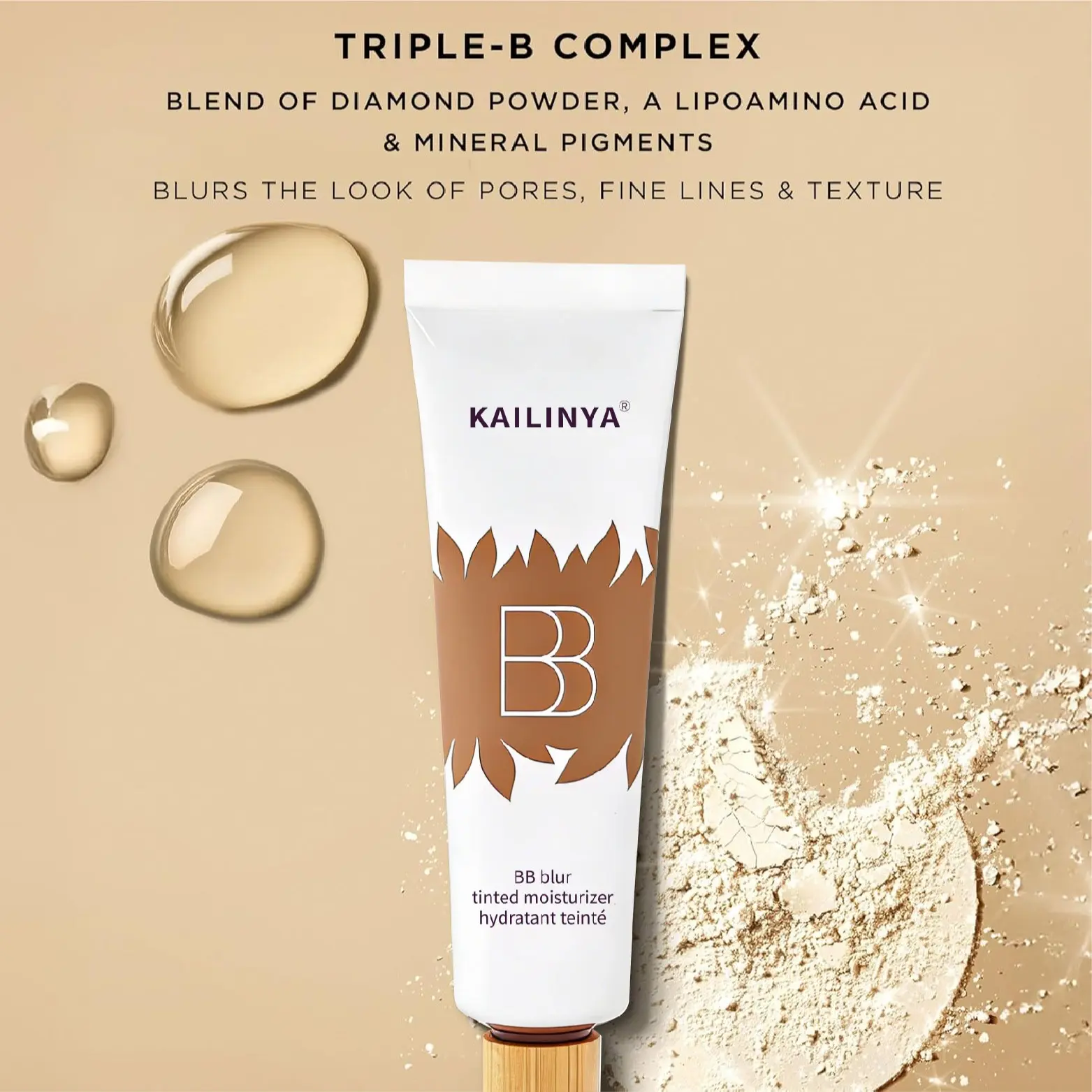 Bb Blur Tinted Moisturizer SPF 30, Tinted Bb Cream, Blurring Skin Tint, Medium Buildable Coverage, Natural Lightweight Matte Finish, Vegan & Cruelty Free, Broad Spectrum Protection