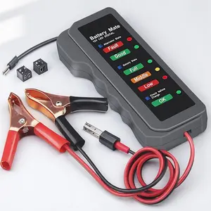 12V Car Battery Tester Digital Display Multifunctional Voltage Meter Portable Generator Diagnostic Tool Motorcycle Charging System Analyzer Vehicle Maintenance Electrician Essential Equipment Quick Battery Health Checker