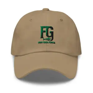 Own Your Power Fin and Grin Embroidered Quality Dad hat with logo on back and quality strap adjustment