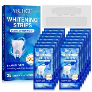 9D Teeth Whitening Strips, 28 Pcs Whitening Strips for Teeth Sensitive, Effective and Safe Whiting Stripes Reduced Sensitivity White-Strips, Helps Remove Smoking/Coffee/Soda/Wine Stain (14 Treatments)