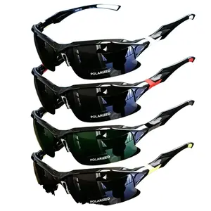 Polarized 4-Pack Sports Sunglasses for Men & Women, UV400 Anti-Glare Lightweight Wraparound Rimless Shield Glasses, Outdoor Running, Driving, Fishing, Beach & Travel, Summer Active Eyewear