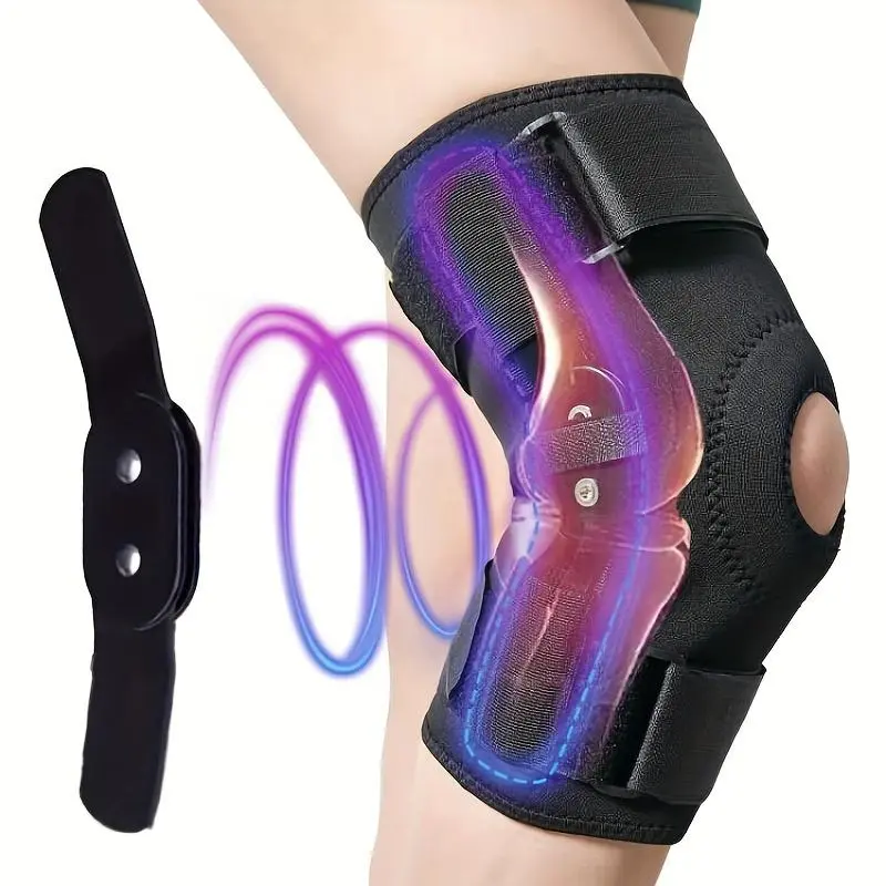 Warm Compression Knee Protection,Adjustable Open-Patella Knee Brace with Side Stabilizers, Breathable Air Mesh for Knee Support and Protection for Sports & Running, Ultra-Soft Bandage, Knee Protection And Support