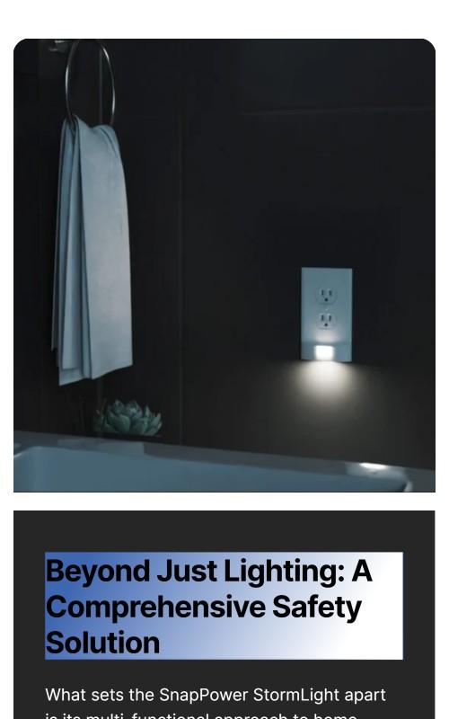 StormLight - Socket Cover with built in battery backup night light.