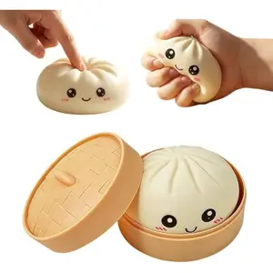 Dumpling Squishy, Mystery Dumpling Squishy, Dumplings Sensory Squeeze Toy for Stress Relief, Soft Squeeze Decompression Dough for Adults Classroom Prizes & Party Favors