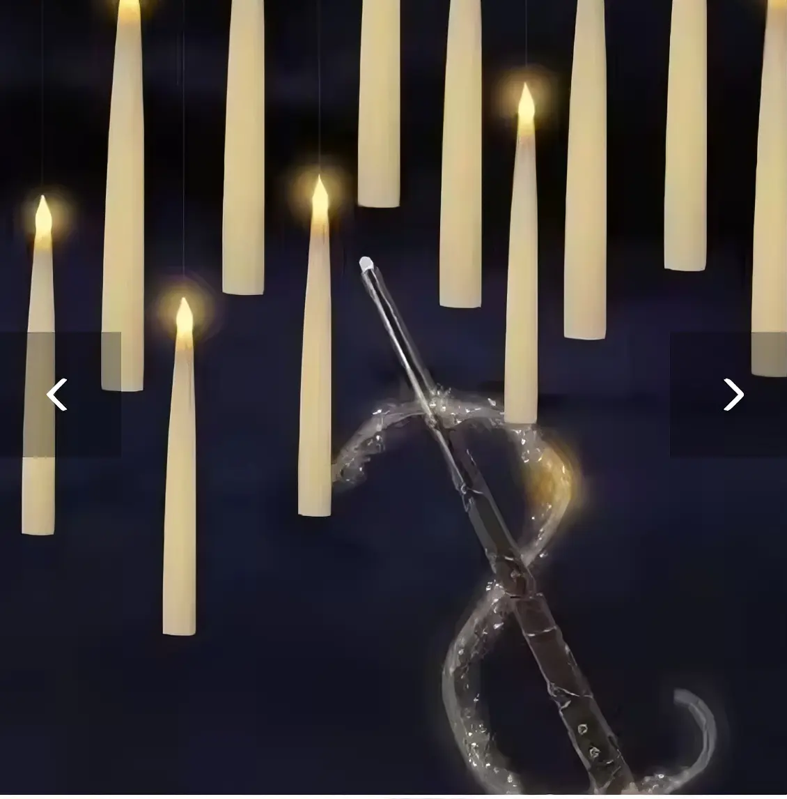 Battery Operated Floating LED Candles with Wand for Halloween Christmas Wedding Party Scene Decoration 10-20PCS