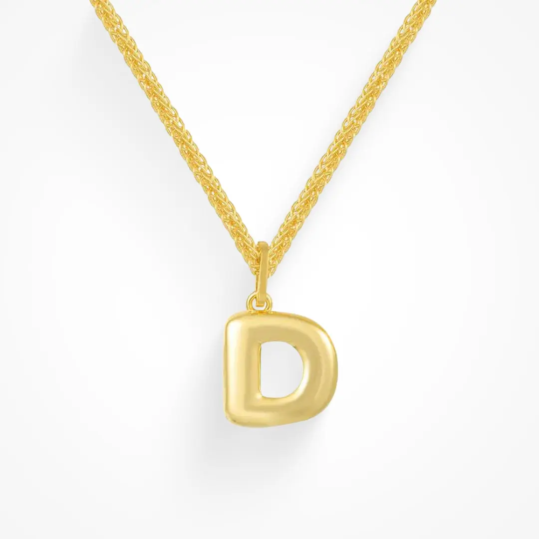 18K Gold Waterproof, Letter D