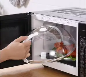 2 PCS  Microwave Splatter PC Material Cover with Handle, Reusable Microwave Lid Food, Modern Kitchen Utensils, Kitchen Gadgets, Kitchen Accessories