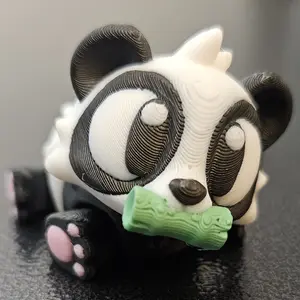 Panda Fidget Toy – 3D Printed Articulated Panda Cute Desk Buddy or Keychain Mini Figurines