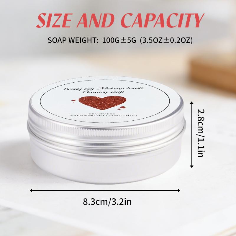 Makeup Brush Cleaner Soap with Silicone Cleaning Pad - Brush Cleaner Makeup, Cleaners for Makeups Brushes, Cosmetic Sponges, Beauty Blenders and Eyelash Brushes