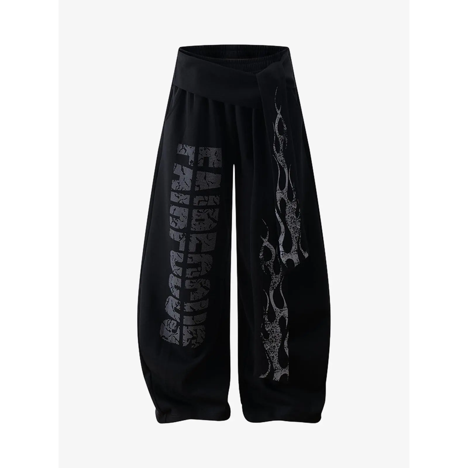 Thesupermade Dark Street Letter Flame Sweatpants