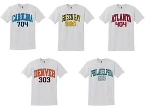 Varsity Area Code Football T Shirt