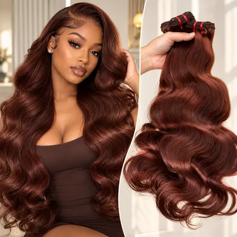 [We Heart Hair]Chestnut Brown Cambodian 11A 100% Virgin Human Hair Straight Body Wave Fall Hair Color