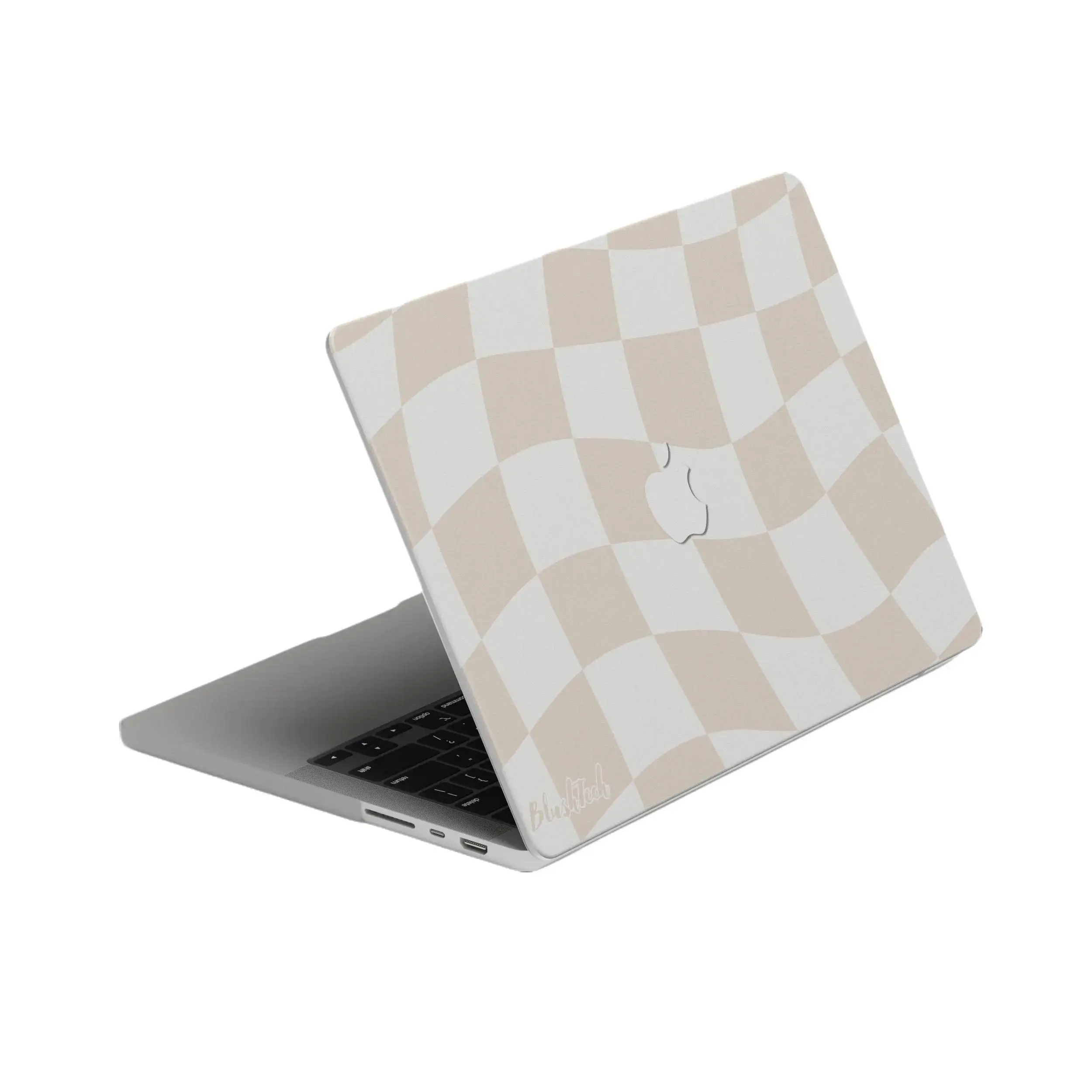 MacBook Neutral Checkers Laptop Cases - Durable 2 Piece Design, Air Vents for Cooling, Protective and Premium Quality - Computer, Cover
