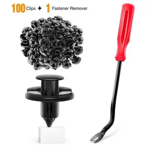 Nilight 100 Pcs Hole 8mm Car Push Retainer Clips Kits For OEM Replacement 01553-09321