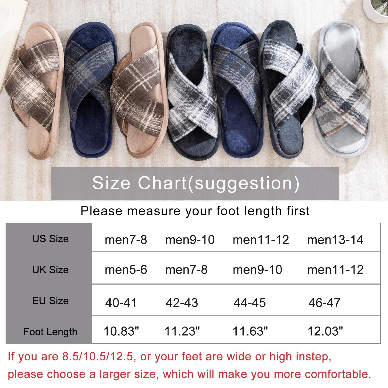 GOEWY Mens Cozy Slippers Cross Band House Slippers with Memory Foam Soft Non-slip Indoor House Shoes Summer Breathable Slipper GOEWY Mens Cozy Slippers Cross Band House Slippers with Memory Foam Soft Non-slip Indoor House Shoes Summer Breathable Slipper