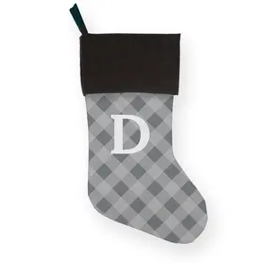 Personalized Christmas Stocking With Initial  Custom Holiday Stocking For Family, Kids, Pets & Couples  Embroidered Name Stocking, Christmas Mantle Decor