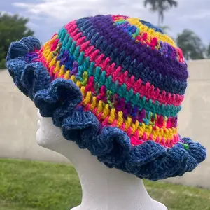 Crochet Ruffle Beanie