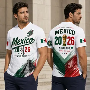 Mexico 2026 Fan Men’s Jersey, Mexican Pride Green Red White Sports Shirt, Game Day Soccer Style Tee, Gift for Him