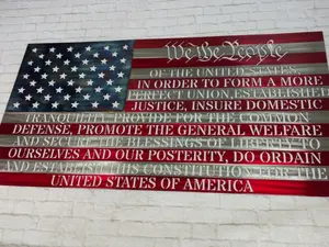 We The People - United States Constitution Flag - 100% USA Made, Powder-Coat or UV-Print Finish