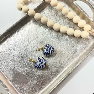 Aretes Corazón Talavera sencillos