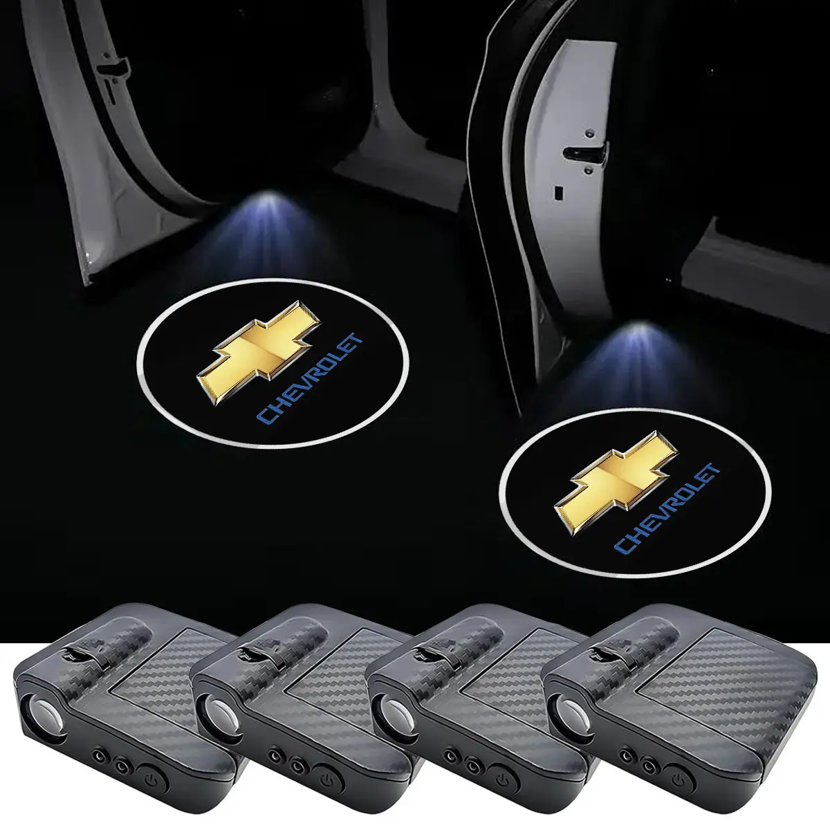 LED Car Door Welcome Logo Projector Lights, Car Accessories, Compatible with Chevrolet Equinox, Malibu, Toyota, Ford, Hyundai, Volkswagen, Nissan, Accessories For Car