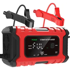 Charger 12V Automotive, 6-Amp Fully Automatic  Charger, Trickle Charger and Maintainer,   Repair and Desulfator for  Boat  Lawn Mower RV ATV SUV Snowmobile