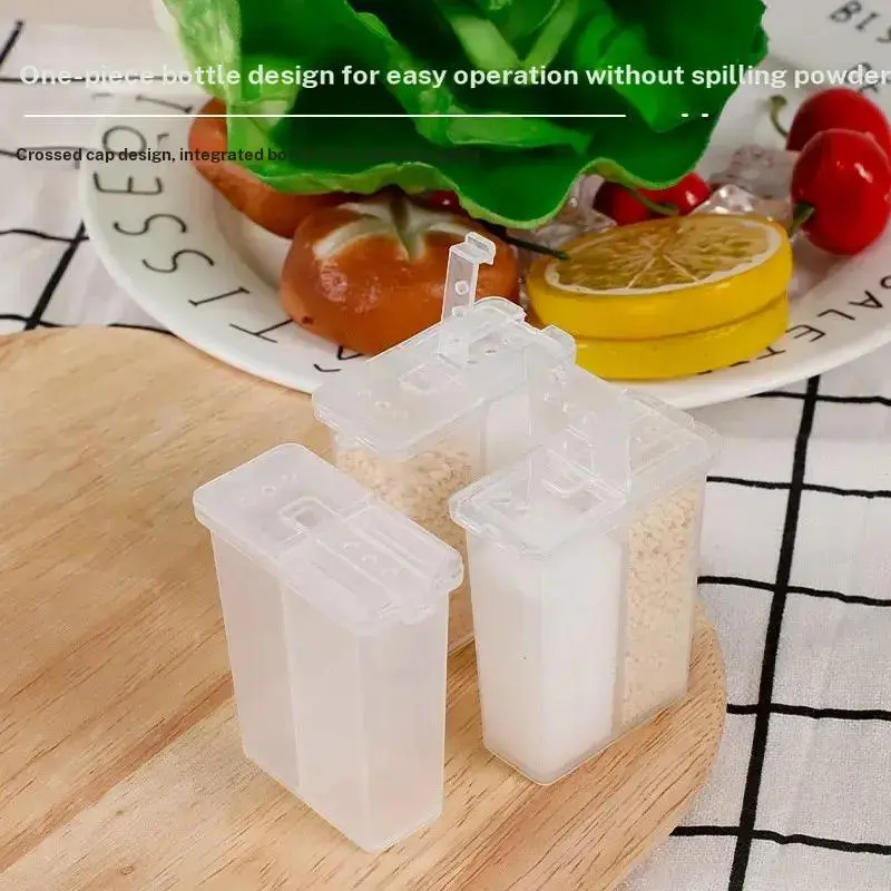 Mini Seasoning Bottles with Two Compartments, Set of 1-5, Ideal for Camping, Outdoor Cooking, Traveling, Portable Kitchen Use