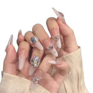 Handmade Nail Enhancement - Adhesive Tabs for Easy Application & Removal, Reusable & Gentle on Nails, Ideal for Beginners or Short-Term Wear