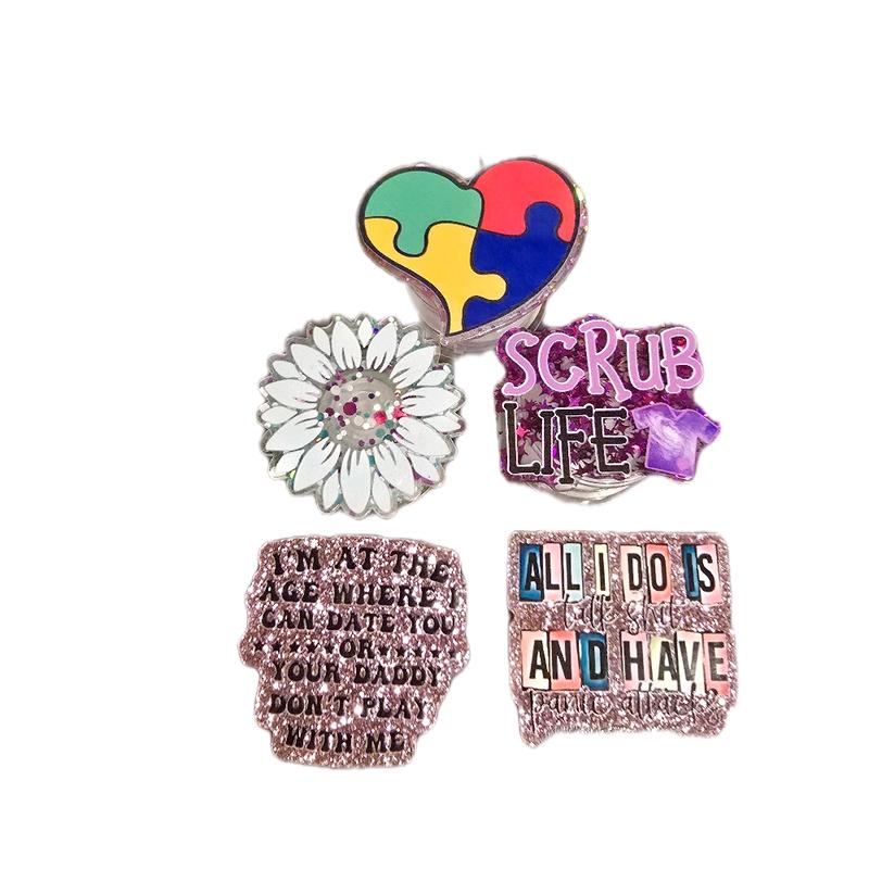 Pop Sockets with Acrylic Focal - Live Claims Only - Colorful Designs for Cellphone Use