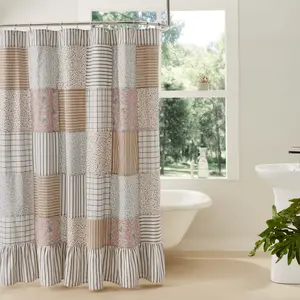Kayley Patchwork Shower Curtain