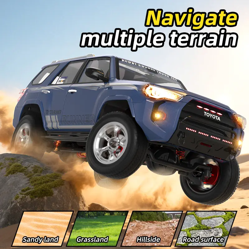JJRC Official Licensed Toyota 4Runner 1:18 Scale RC Car - 4WD All Seasons Off-Road Crawler, 2.4G Full Proportional Remote Control, Realistic Details, Ready-to-Run Toy for Kids