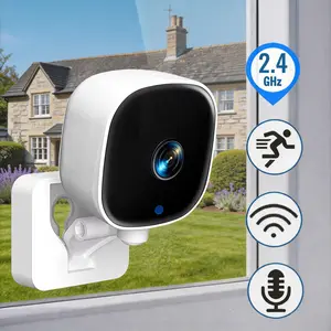 Window Camera HD, Indoor Home WiFi Security Camera, AI Human Detection, 2.4GHz WiFi, 24/7 Recording, TF Card & Cloud Storage, Easy Install for Home Security Wireless Security Cameras
