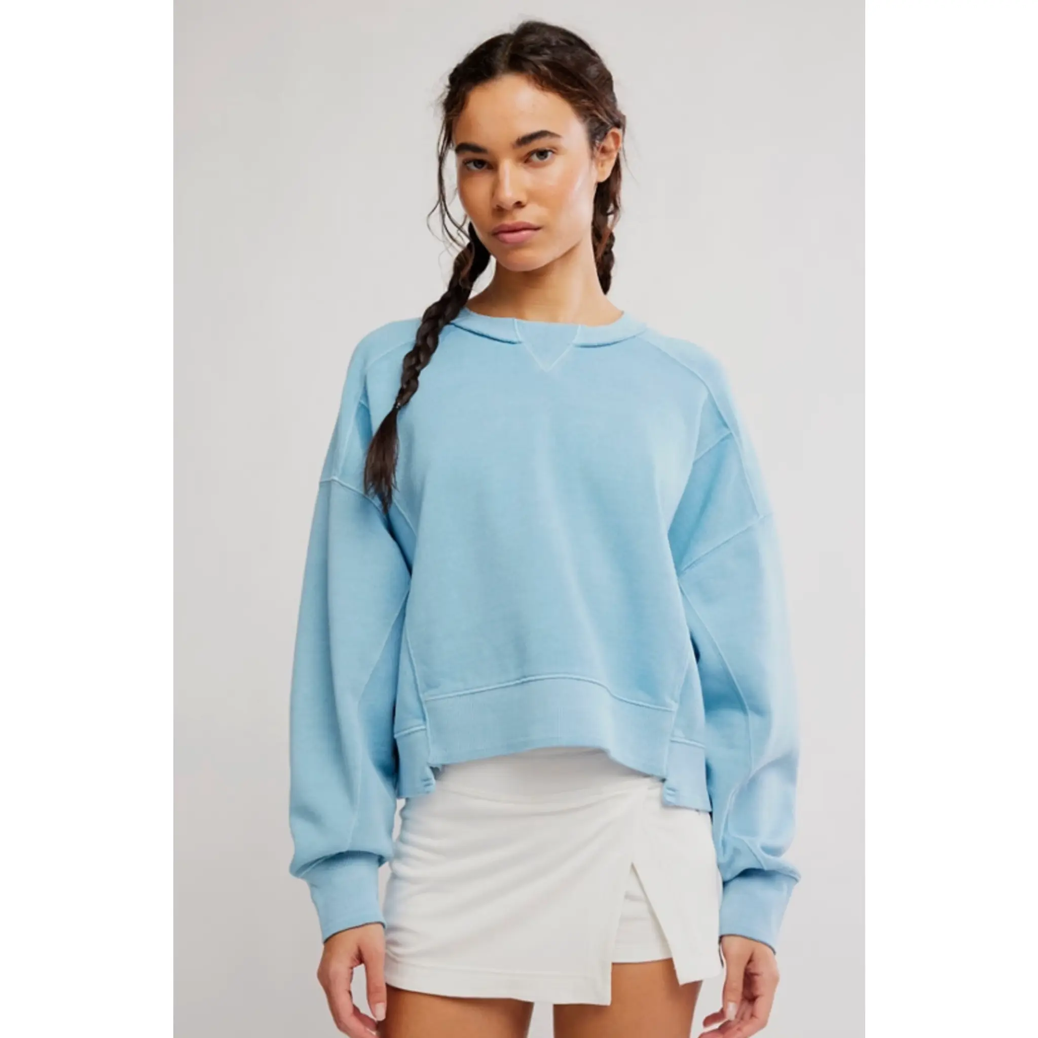 Free People Movement: Intercept Pullover in Bright Blue