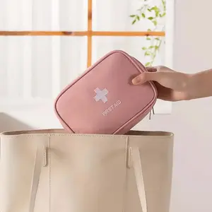 Portable First Aid Kit, Travel Home Essential Small Medicine Bag, Multifunctional Emergency Kit, Unisex Oxford Cloth, Outdoor Travel Must-Have, Emergency Home Supplies