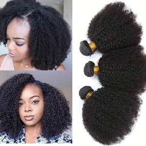 Wholesale 2025 NEW One Bundle Mongolian Afro Kinky Curly Bundles Human Hair 4B 4C Afro Kinky Human Hair Bundles Curly Weave Bundles Unprocessed Virgin Hair Afro Curly Hair Extensions For Black Women Natural Color