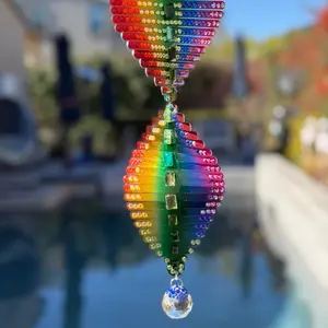 Rainbow Wind Spinner with Rhinestones