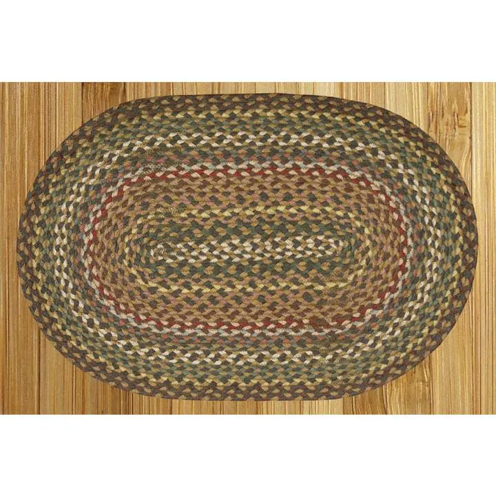 212 MAIN Capitol Earth Fir-Ivory Jute Fiber Braided Decorative Rug (02-051) - Oval, Fireproof, Hearth Safe, Indoor, Natural Weave, Water Resistant, Mildew Resistant, Braided Look, Home Decor Rug