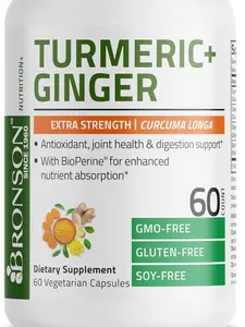 Tumeric + Ginger Capsules Healthcare Fitness Supplement Edible