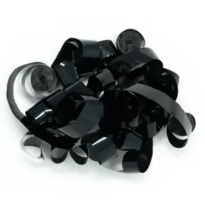 Black Metallic Foil Streamers - 20 Rolls (1" x 30')