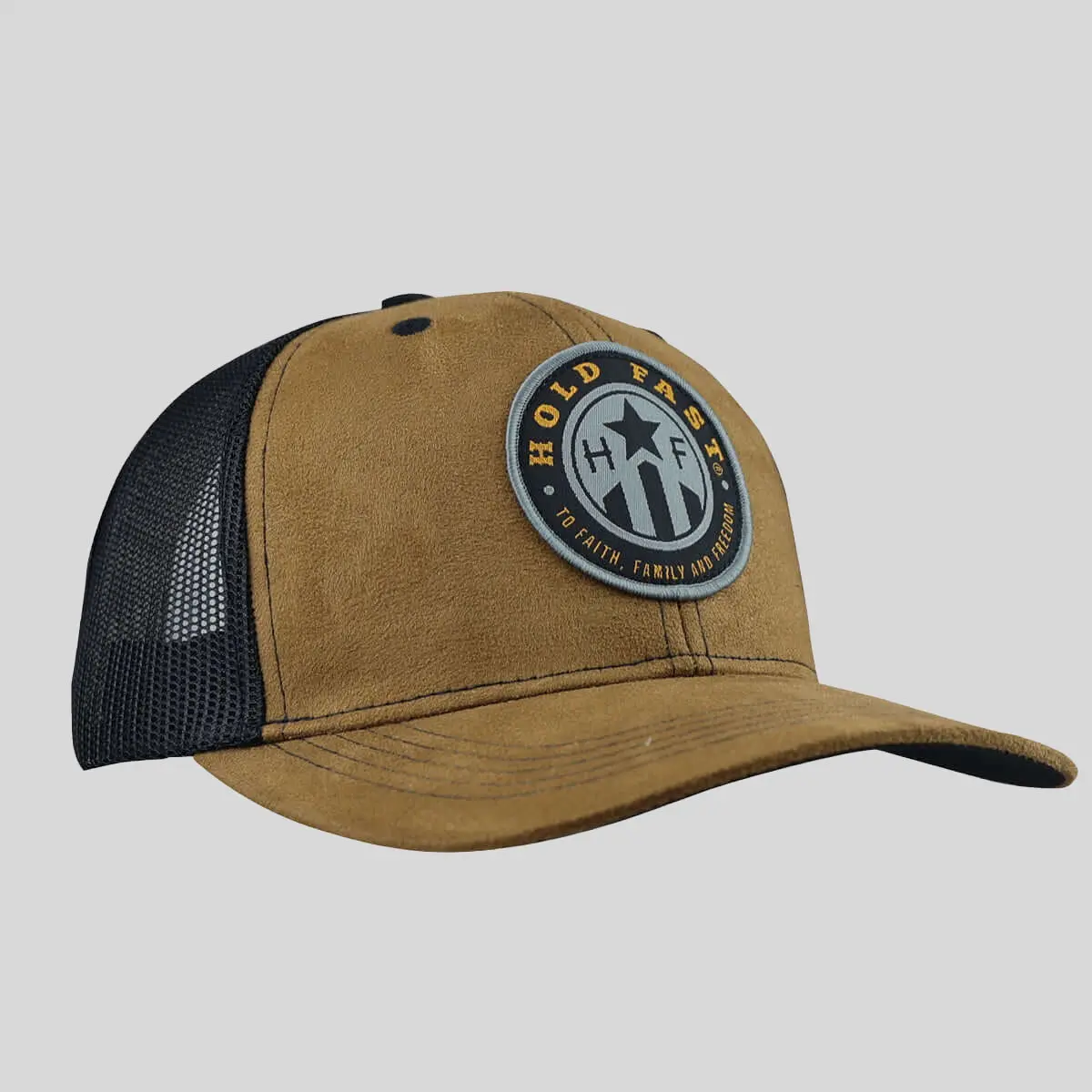 HOLD FAST Men's Adjustable Baseball Cap, 100% Cotton Suede Front, Cotton Construction, Ideal for Celebrating American Heritage