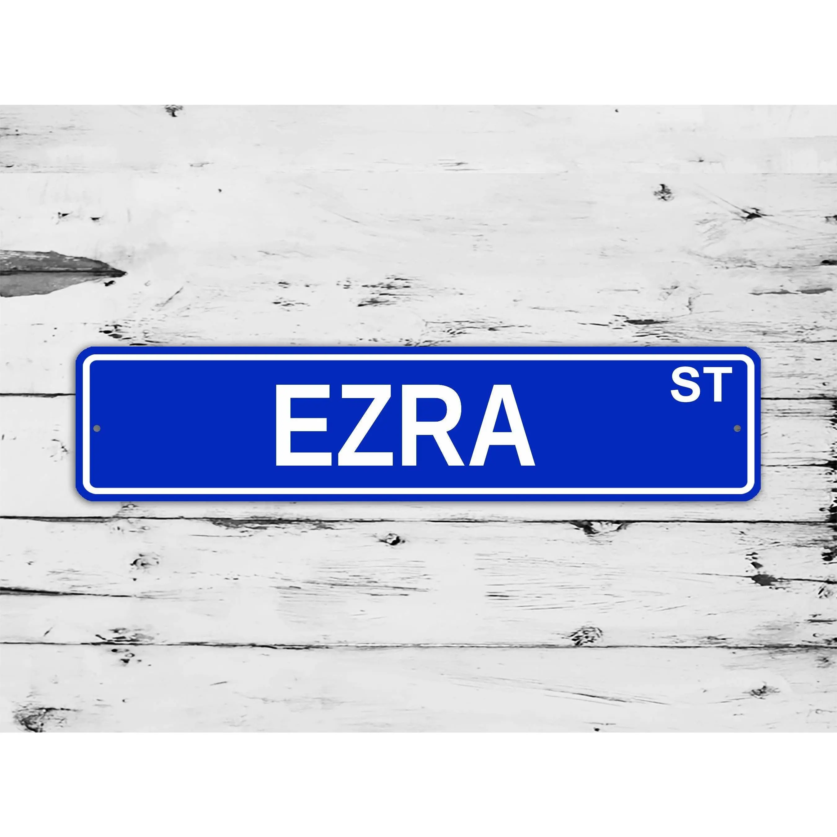 Ezra Street Sign Personalized Custom Name Gift
